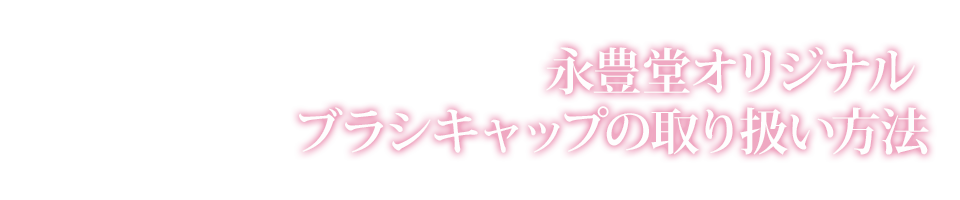 永豊堂オリジナル  ブラシキャップの取り扱い方法